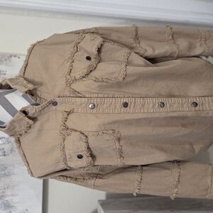 Elan Tan Button-Up Jacket